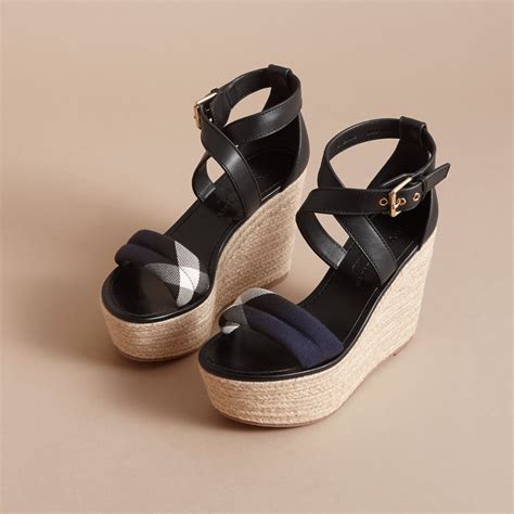 burberry espadrilles navy|burberry wedges summer sandals.